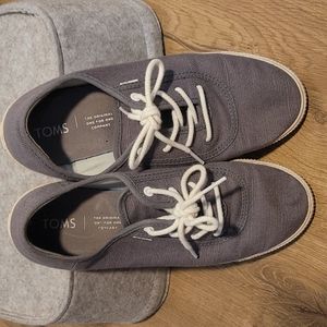 Toms Gray Lace Up Low Top Sneaker